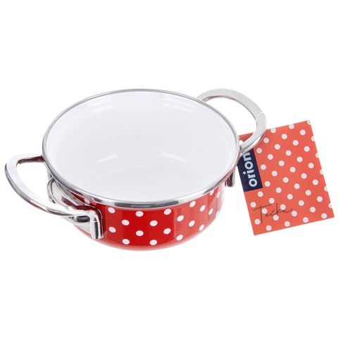 Garnek emaliowany indukcja na indukcję gaz TECKA mały 14 cm 650 ml ORION 113356