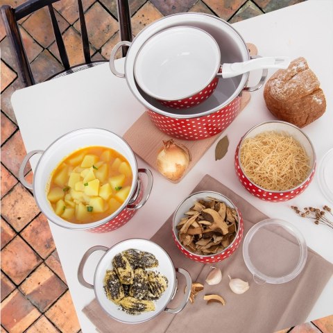 Garnek emaliowany indukcja na indukcję gaz TECKA mały 14 cm 650 ml ORION 113356