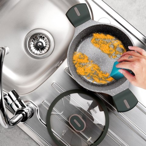 Garnek granitowy nieprzywierający na indukcję gaz OLEA 20 cm 2.4L NAVA 10-302-220