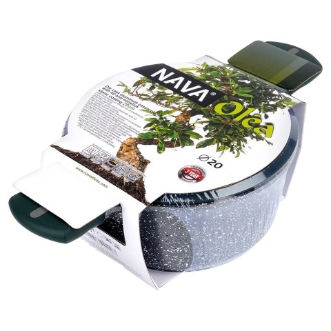 Garnek granitowy nieprzywierający na indukcję gaz OLEA 20 cm 2.4L NAVA 10-302-220