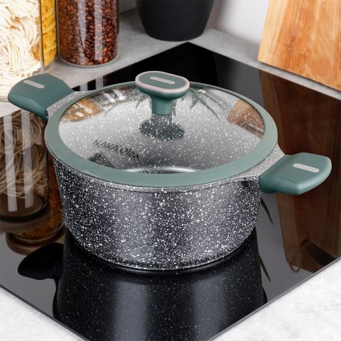 Garnek granitowy nieprzywierający na indukcję gaz OLEA 24 cm 4.2L NAVA 10-302-221