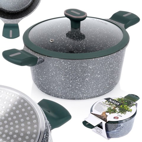 Garnek granitowy nieprzywierający na indukcję gaz OLEA 24 cm 4.2L NAVA 10-302-221