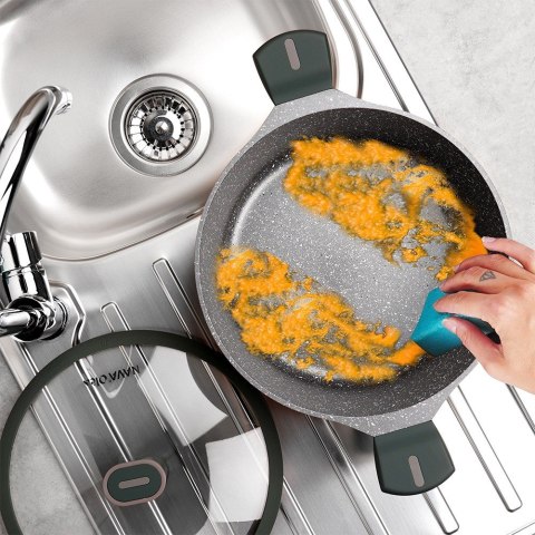 Garnek granitowy nieprzywierający na indukcję gaz OLEA 28 cm 6.4L NAVA 10-302-222