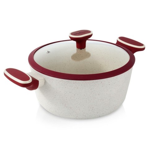 Garnek granitowy ze szklaną pokrywką indukcja TERRESTRIAL 24 cm 4.2L NAVA 10-144-321