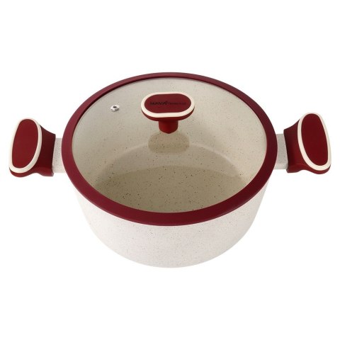 Garnek granitowy ze szklaną pokrywką indukcja TERRESTRIAL 24 cm 4.2L NAVA 10-144-321