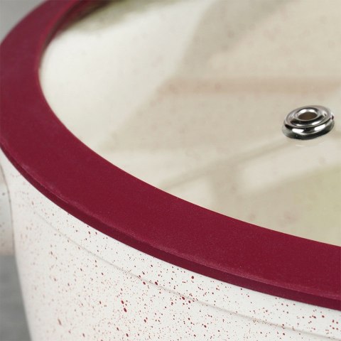 Garnek granitowy ze szklaną pokrywką indukcja TERRESTRIAL 24 cm 4.2L NAVA 10-144-321