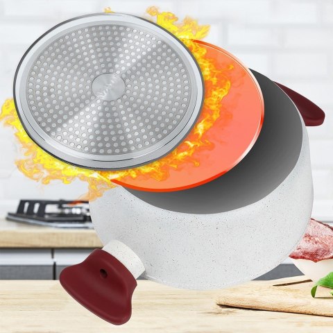 Garnek granitowy ze szklaną pokrywką indukcja TERRESTRIAL 26 cm 5.2L NAVA 10-144-322