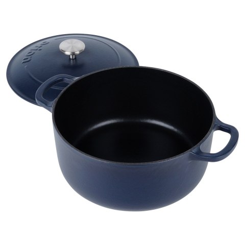 Garnek z pokrywką żeliwny emaliowany ciężki indukcja LITINA 26 cm 5.2L ORION 113348