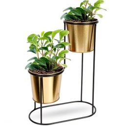 Kwietnik metalowy złoty 2-poziomowy VILDE 569442