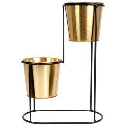 Kwietnik metalowy złoty 2-poziomowy VILDE 569442