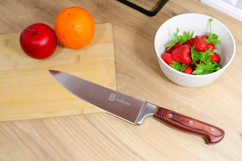 Nóż kuchenny uniwersalny do krojenia warzyw stalowy ostry duży BRUNBESTE BB-1557