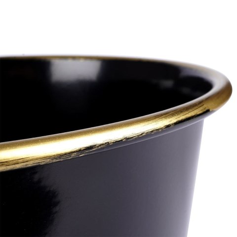 Osłona na doniczkę doniczki osłonka mała metalowa czarna świąteczny wzór 20.5x18cm VILDE 839251