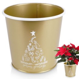 Osłona na doniczkę doniczki osłonka metalowa złota 16.5x15.5cm VILDE 839247