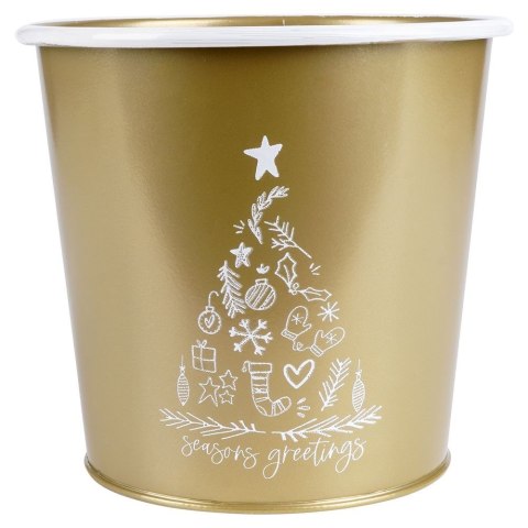 Osłona na doniczkę doniczki osłonka metalowa złota 16.5x15.5cm VILDE 839247