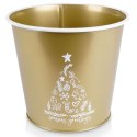 Osłona na doniczkę doniczki osłonka metalowa złota 20.5x18cm VILDE 839250