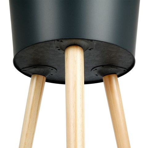 Osłona na doniczkę doniczki osłonka na nóżkach metalowa grafitowa 35x46.5cm VILDE 569431-C