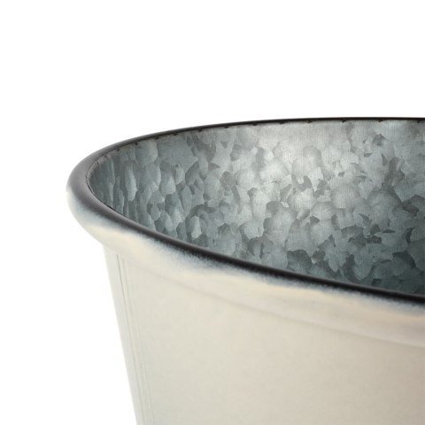 Osłona na doniczkę doniczki osłonka na nóżkach metalowa jasnoszara 35x46.5cm VILDE 569431-B