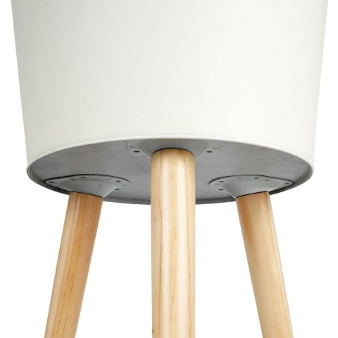 Osłona na doniczkę doniczki osłonka na nóżkach metalowa jasnoszara 35x46.5cm VILDE 569431-B