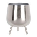 Osłona na doniczkę doniczki osłonka na nóżkach metalowa srebrna 20x16cm VILDE 312342-M