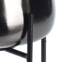 Osłona na doniczkę doniczki osłonka na stojaku metalowa czarna 22x21cm VILDE 312343-M