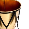 Osłona na doniczkę doniczki osłonka na stojaku metalowa złota 21.5cm VILDE 569443-M