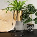 Osłona na doniczkę doniczki osłonka na stojaku metalowa złota 29cm VILDE 569443-D