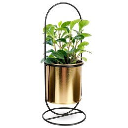 Osłona na doniczkę doniczki osłonka na stojaku metalowa złota 30.5cm VILDE 569440