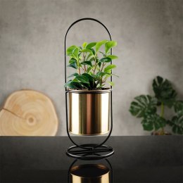 Osłona na doniczkę doniczki osłonka na stojaku metalowa złota 30.5cm VILDE 569440