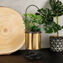Osłona na doniczkę doniczki osłonka na stojaku metalowa złota 30.5cm VILDE 569440