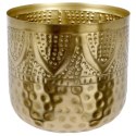 Osłona na doniczkę doniczki osłonka niska metalowa złota 19x18cm VILDE 569416