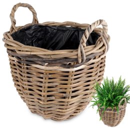Osłona na doniczkę osłonka rattanowa doniczka 33x30cm KUBU 569554
