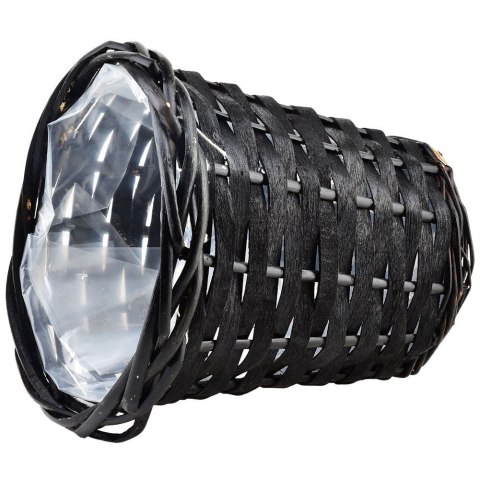 Osłona na doniczki osłonka wiklinowa doniczka czarna 16x17cm VILDE 339280