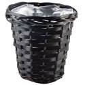 Osłona na doniczki osłonka wiklinowa doniczka czarna 16x17cm VILDE 339280