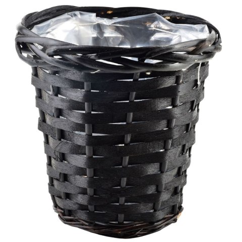 Osłona na doniczki osłonka wiklinowa doniczka czarna 16x17cm VILDE 339280