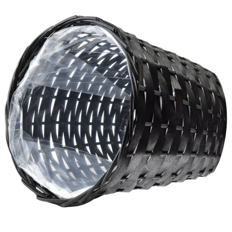 Osłona na doniczki osłonka wiklinowa doniczka czarna 25x20cm VILDE 339278