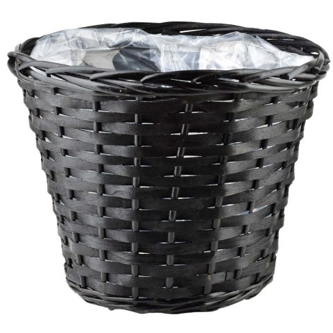 Osłona na doniczki osłonka wiklinowa doniczka czarna 30x25cm VILDE 339282