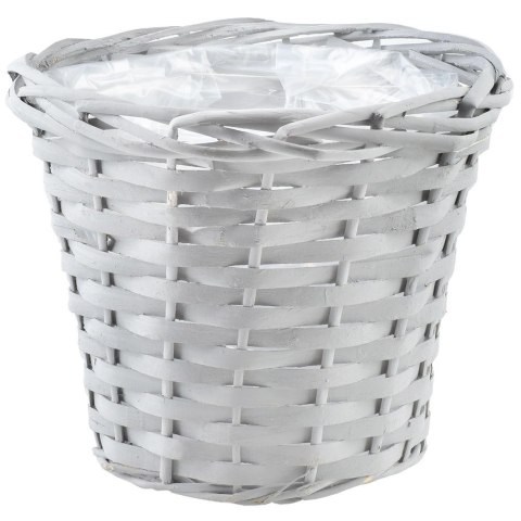 Osłona na doniczki osłonka wiklinowa doniczka szara 25x20cm VILDE 339277