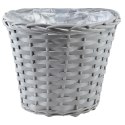 Osłona na doniczki osłonka wiklinowa doniczka szara 30x25cm VILDE 339281
