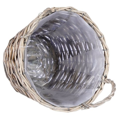 Osłona na doniczki osłonka wiklinowa niska beżowa doniczka 22x22cm VILDE 339168-M