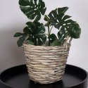 Osłona na doniczki osłonka wiklinowa niska beżowa doniczka 27x27cm VILDE 339168-S