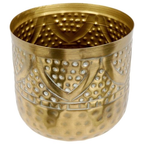 Osłonka na doniczkę metalowa złota doniczka osłona 14x14.5cm VILDE 569415