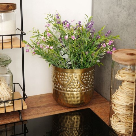 Osłonka na doniczkę metalowa złota doniczka osłona 14x14.5cm VILDE 569415