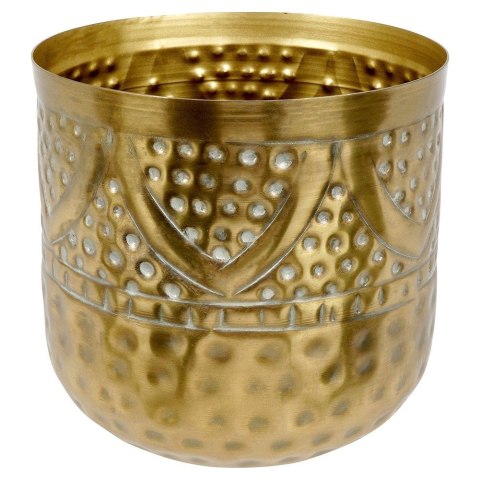 Osłonka na doniczkę metalowa złota doniczka osłona 14x14.5cm VILDE 569415