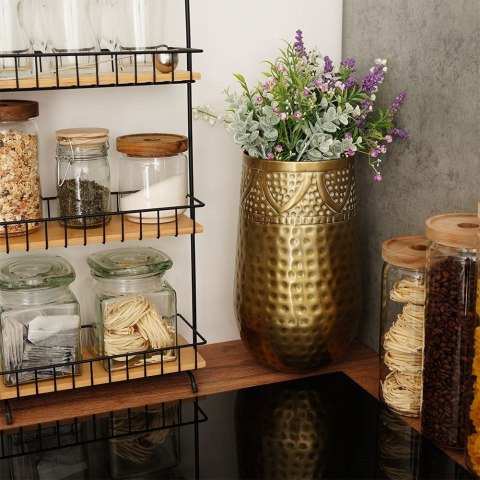 Osłonka na doniczkę metalowa złota doniczka osłona 18x30cm VILDE 569417