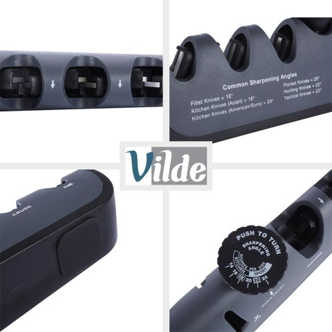 Ostrzałka do noży kuchennych i nożyczek z regulacją kąta ostrzenia VILDE 259304