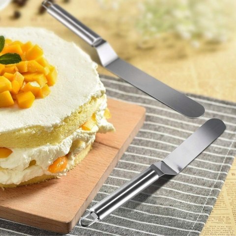 Szpatuła cukiernicza do krojenia serwowania ciasta tortu nóż metalowa 26CM BRUNBESTE BB-3075