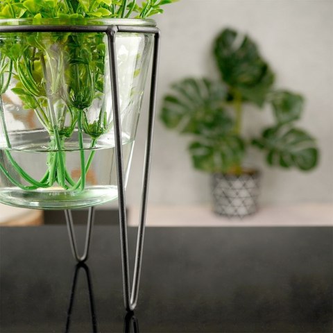 Wazon na kwiaty szklany ozdobny 16cm VILDE 569436