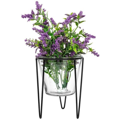 Wazon na kwiaty szklany ozdobny 16cm VILDE 569436