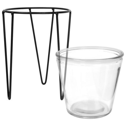 Wazon na kwiaty szklany ozdobny 16cm VILDE 569436