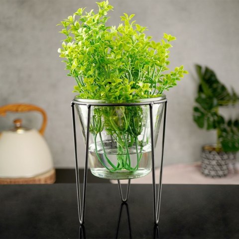 Wazon na kwiaty szklany ozdobny 16cm VILDE 569436